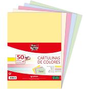 Cartulina A-4 Colores Claros 180 Grs.Paq. 50 hojas