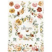  Papel Arroz   Stamperia A-4 Garden of Promises  sueños