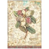  Papel Arroz   Stamperia A-4 Christmas Greetings flor