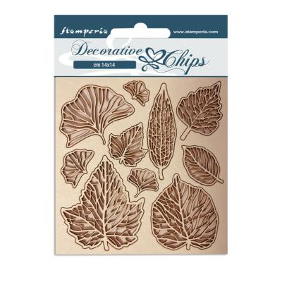 Decorative Chips Stamperia 14x14  cms. Romantic Garden House  hojas