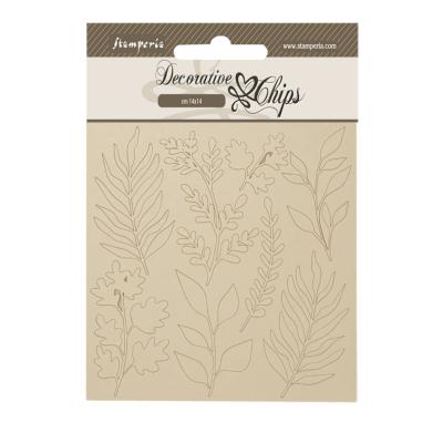 Decorative Chips 14x14 cms Stamperia Forest hojas