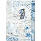  Papel Arroz   Stamperia A-4 Blue Land farola