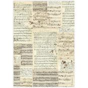 Papel de Arroz Musica Stamperia A-4 