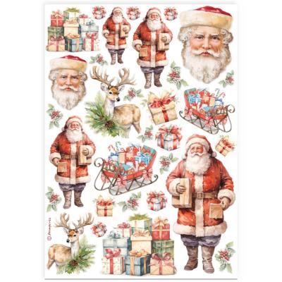 Papel de Arroz Classic christmas Santa Claus Stamperia A-4 