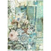 Papel de Arroz Wonderland rincon florido Stamperia A-4 