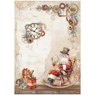 Papel de Arroz  Gear up for christmas Papa Noel stamperia