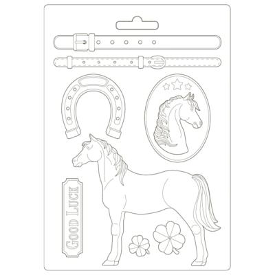 Stamperia Soft Mould A4 Romantic Horses Caballo de pie