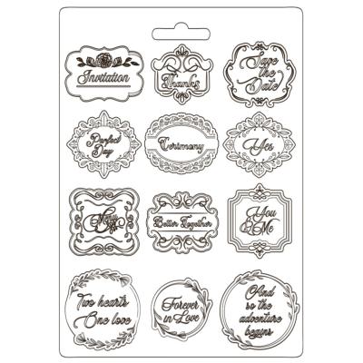 Stamperia Soft Mould A4  You and me platos