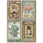 Papel Arroz Tarjetas Voyages Fantastiques Stamperia A-4