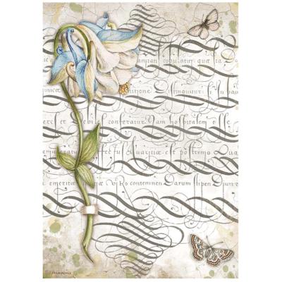  Papel Arroz   Stamperia A-4  Romantic Garden House columbin