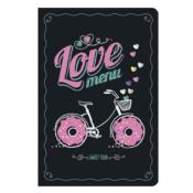 Libreta Cosida A-6 C/ Brillantina Love Menu 1