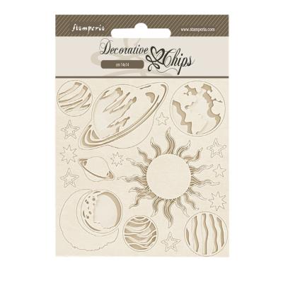 Decorative Chips 14x14 cms Stamperia Fortune Planetas