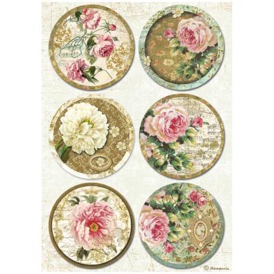  Papel Arroz   Stamperia A-4 Precious circulos