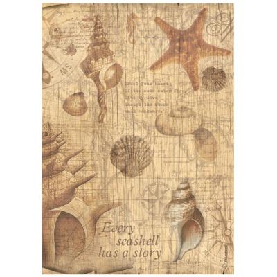 Papel de Arroz Sea Land  Stamperia A-4 Conchas