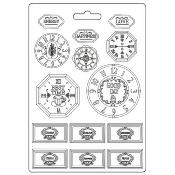 Stamperia Soft Mould A4 Blue Coffee and chocolate relojes