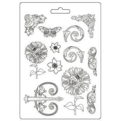 Stamperia Soft Mould A4 Sir Vagabond in Fantasy world girasol mecanico