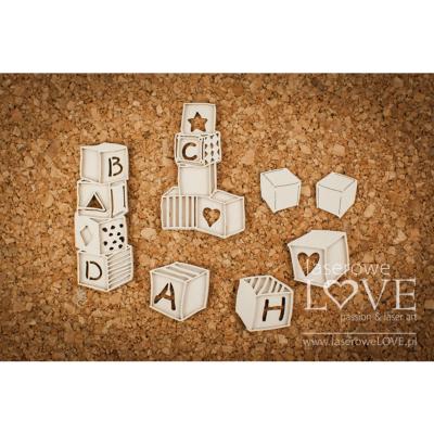 Chipboard - Blocks - Vintage Baby