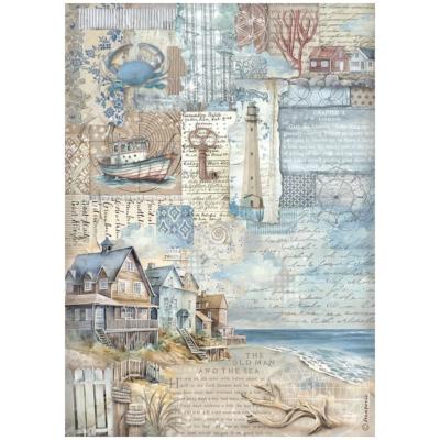 Papel de Arroz Silent Sea Paisaje Stamperia A-4