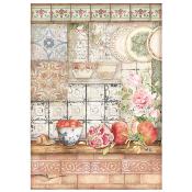  Papel Arroz   Stamperia A-4 Casa Granada  baldosas