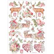 Papel de Arroz Pink christmas stamperia