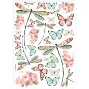 Papel de Arroz libelula Stamperia A-4 