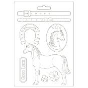 Stamperia Soft Mould A4 Romantic Horses Caballo de pie