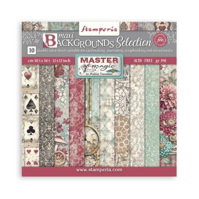 Colección  Stamperia 30 x30 Backgrounds Master of Magic