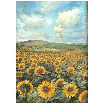  Papel Arroz   Stamperia A-4  Sunflower Art Landscape