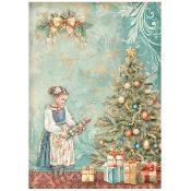Papel de Arroz The Nutcracker arbol de Navidad stamperia