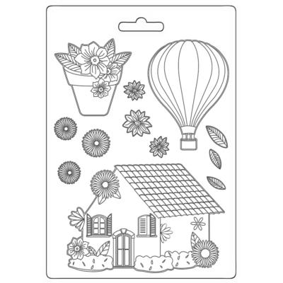 Stamperia Soft Mould A5 Create Happiness Welcome casa
