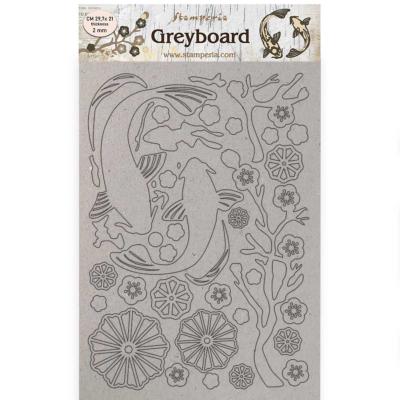 Greyboard A4 2 mm Stamperia Sir Vagabond in Japan Pez