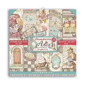 Coleccion Papeles Scrap  Stamperia 15.24x14.24 Alice through the glass