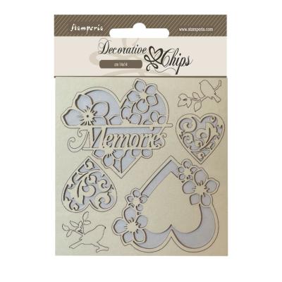 Decorative Chips Stamperia Blue land memories 14x14  cms. 