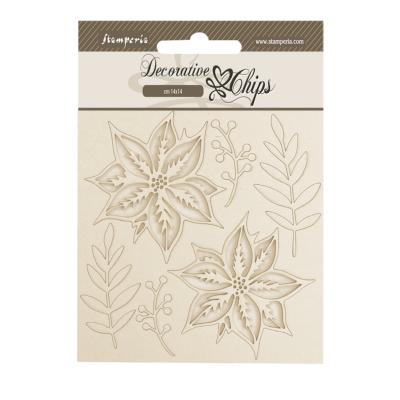 Decorative Chips 14x14 cms Stamperia The Nutcracker flor de pascua