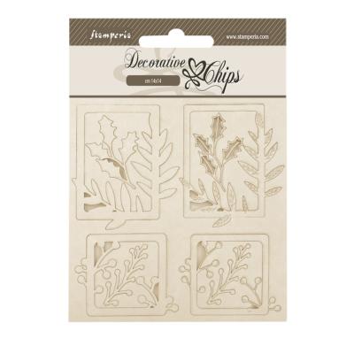Decorative Chips 14x14 cms Stamperia Gear up for Christmas 4 cuadrados
