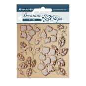 Decorative Chips Stamperia 14x14  cms. Romantic Christmas  Flores