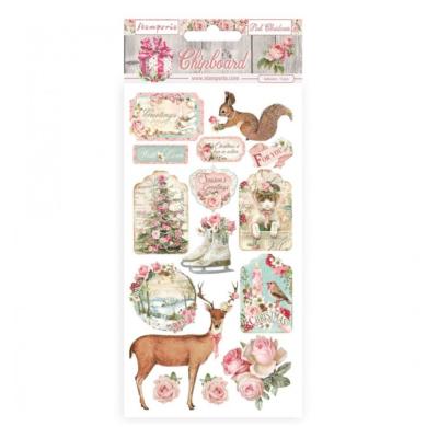 Chipboard - 15x30 Pink Christmas Stamperia