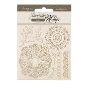 Decorative Chips 14x14 cms Stamperia Timeless Lace