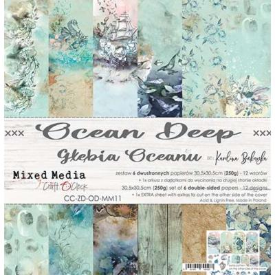 Stack de Papeles 30x30 Ocean Deep Mix Media