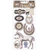 Chipboard - 15x30 Romantic Horses