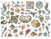 Die Cuts surtidos - Stamperia Songs of the Sea criaturas