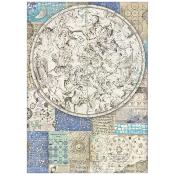  Papel Arroz  Stamperia A-4 Cosmos Infinity zodiaco