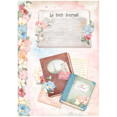  Papel Arroz  Stamperia A-4 Create happiness oh la la journal