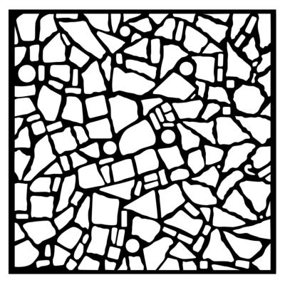 Stencil Stamperia  18x18 cms  Blue dream mosaico/trencadis