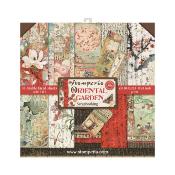 kit de Papeles Scrap  Stamperia 20.3X20.3 Oriental Garden