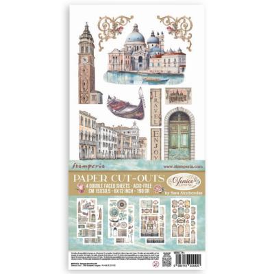 Paquete 4 hojas precortadas 15x30.5 cms Venice City of ARt