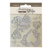 Decorative Chips Stamperia Blue land memories 14x14  cms. 