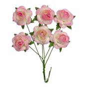 Set Rosas blanco claro Scrapberrys
