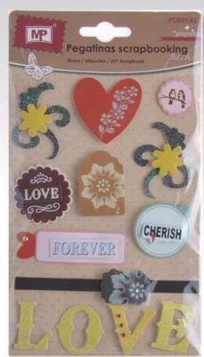 Pegatinas Scrapbooking Purpurina