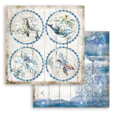 Hoja Stamperia 30X30  Romantic Sea Dream Circulos